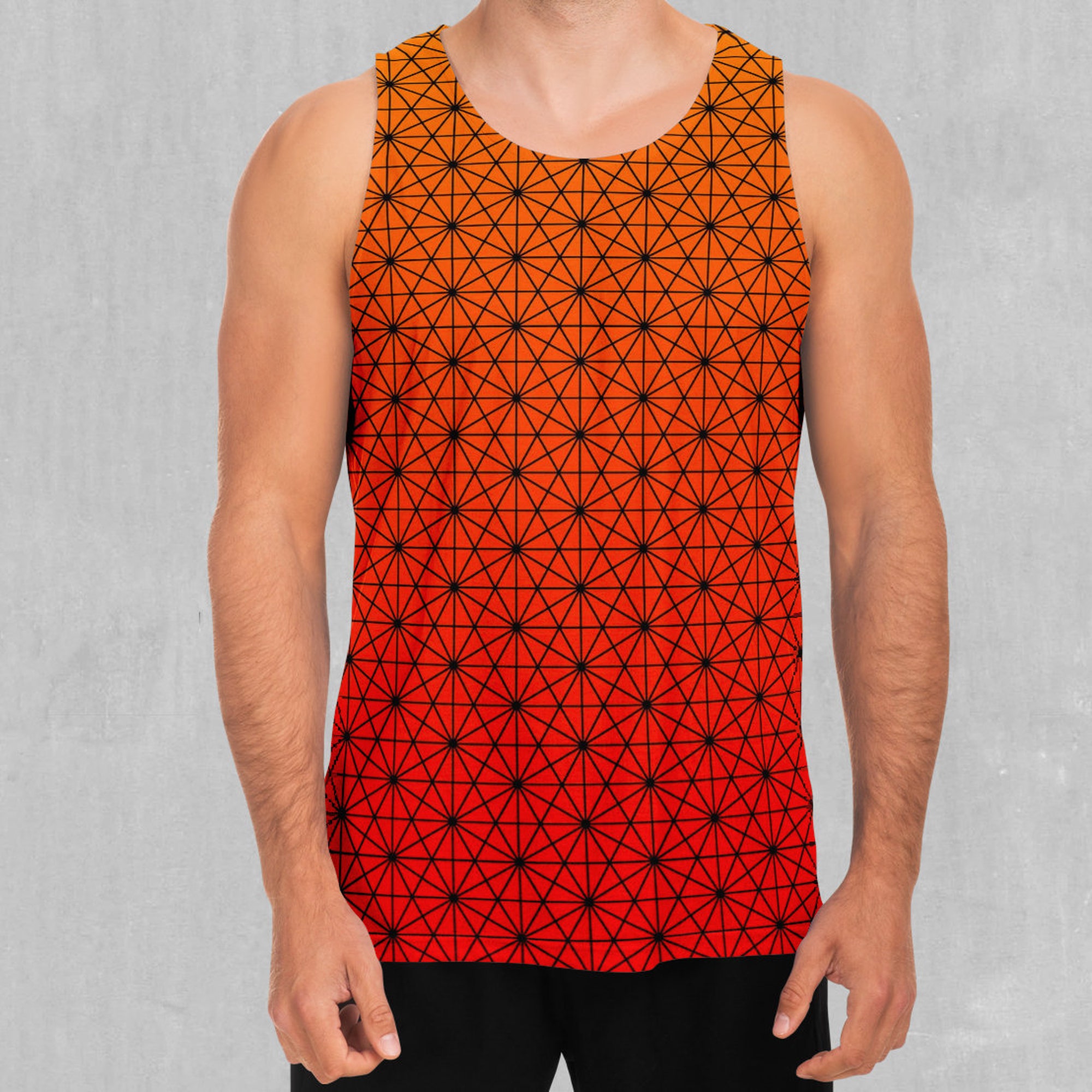 Star Net (Pyro) Men's Tank Top Muscle Sleeveless Shirt