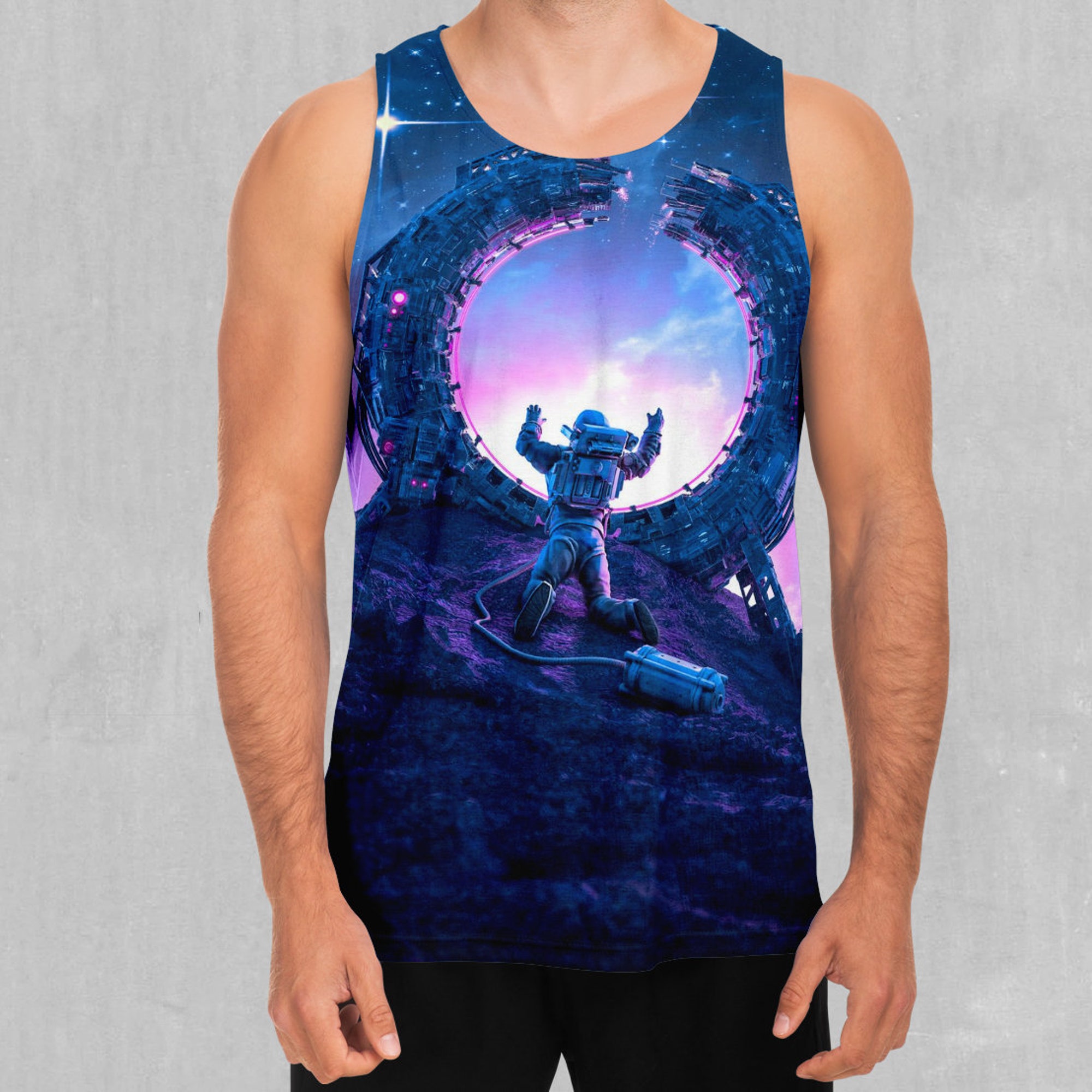 Far From Home Space Galaxy Men's Tank Top Muscle Sleeveless Shirt
