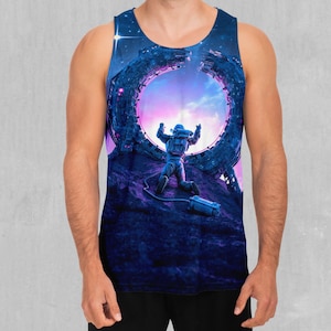 Far From Home Space Galaxy Men&#39;s Tank Top Muscle Sleeveless Shirt