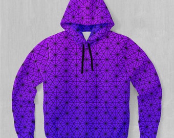 Star Net (Ultraviolet) Sacred Geometry EDM Rave Festival Hoodie