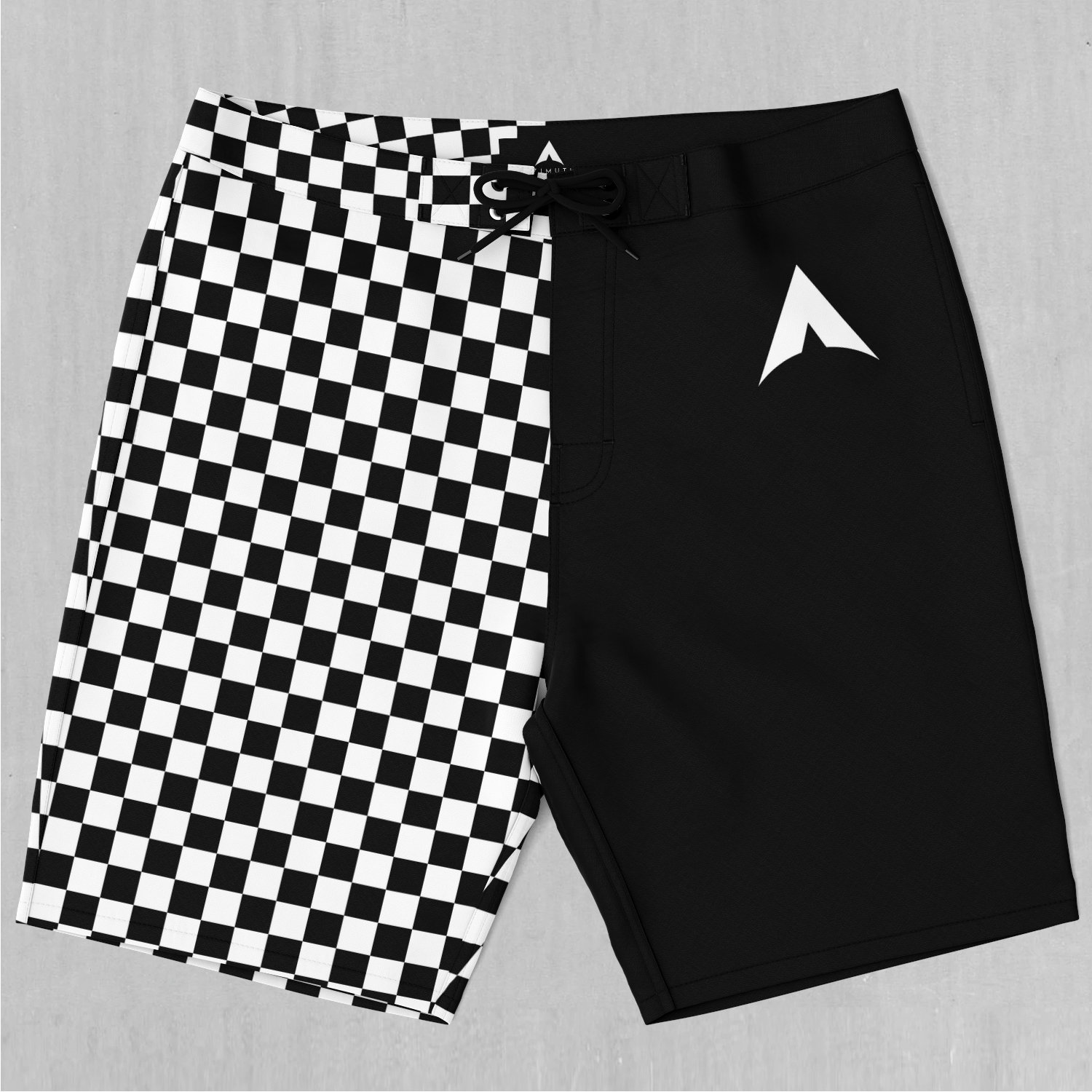 Checkerboard Board Shorts Men's Bathing Suit Swim Trunks With Pockets and Drawstring
