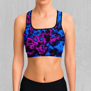 Geocidic Psychedelic Sports Bra, Women&#39;s Sports Bra, Workout Bra, Yoga Bra, Sports Bra For Women, Compression Bra