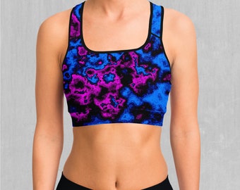 Geocidic Psychedelic Sports Bra, High Definition Print