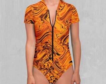 Lava Flow Short Sleeve Bodysuit