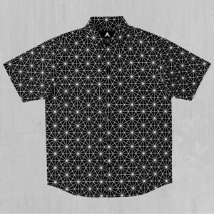 Star Net Short Sleeve Button Down Collared Shirt