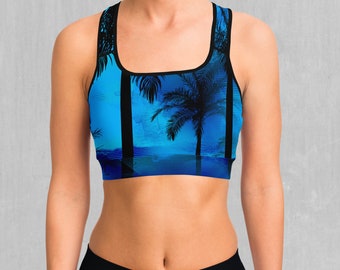 Oceania Coast Sports Bra, Women's Sports Bra, Workout Bra, Yoga Bra, Sports Bra For Women, Compression Bra