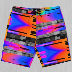 Spectrum Noise Board Shorts Herren Badeanzug Badehose mit Taschen und Kordelzug