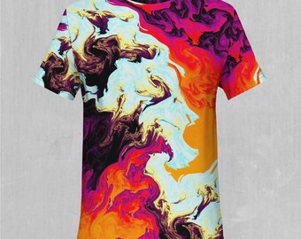 Lava Bath Psychedelic EDM Rave Festival All Over Print Tee