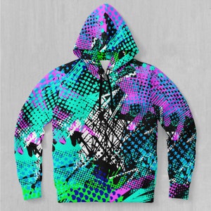 Electric Avenue Pastel Abstract EDM Rave Festival All Unisex Hoodie
