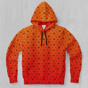 Star Net (Pyro) Sacred Geometry EDM Rave Festival Polyester Hoodie