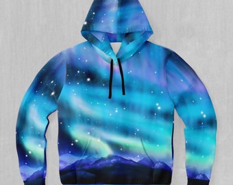 Northern Lights EDM Rave Festival All Over Print Unisex Hoodie