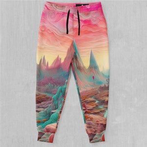 Dream Canyon Psychedelic Colorful EDM Rave Festival Joggers