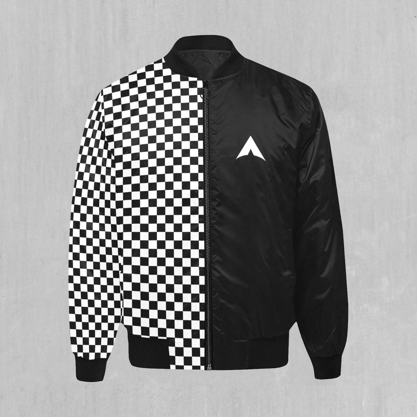 Checkerboard Men s Bomber Jacket Etsy Singapore