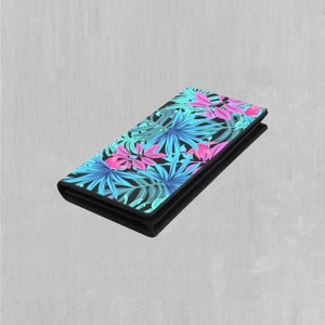 Portefeuille fluo pour femmes Lush Floral avec rabat en deux