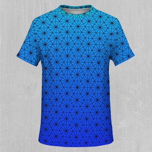 Sternennetz (Frost) Heilige Geometrie EDM Rave Festival All Over Print Tee