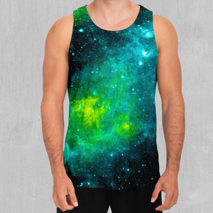 Acidic Realm Galaxy Space Men&#39;s Tank Top Muscle Sleeveless Shirt