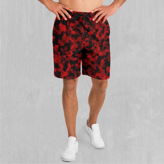 Red camo shorts mens best sale