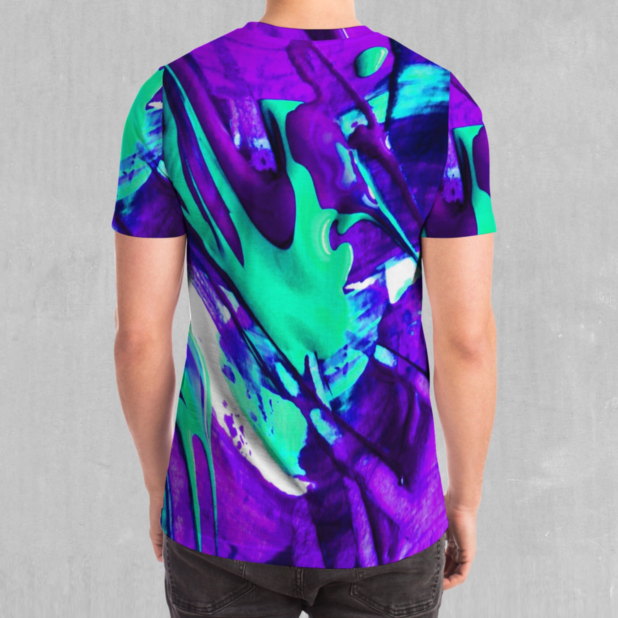 Radioactive Psychedelic Neon EDM Rave Festival All Over Print Tee