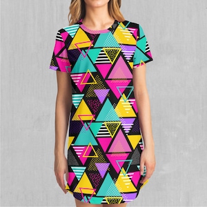 Triad Abstract Streetwear Patterned T-Shirt Dress