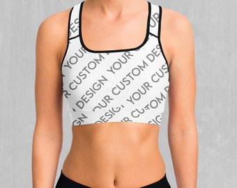 Custom Women's Sports Bra - Personalized Photo Yoga Bra With Your Design