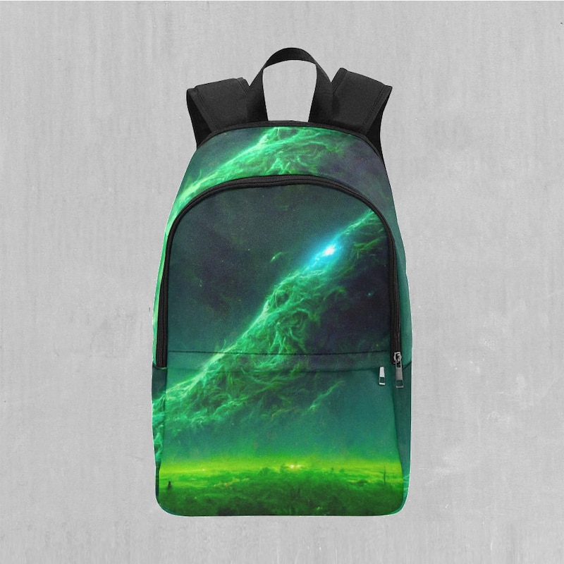 Purple Galaxy Space Moon Earth Print Premium Backpack main image 1