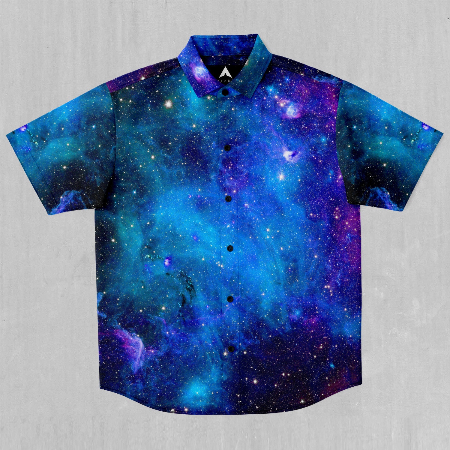 Stardust Galaxy Space Short Sleeve Button Down Collared Shirt - Etsy