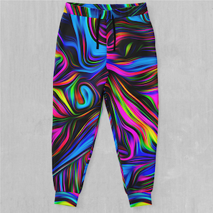 Psychedelic Waves EDM Rave Festival Joggers