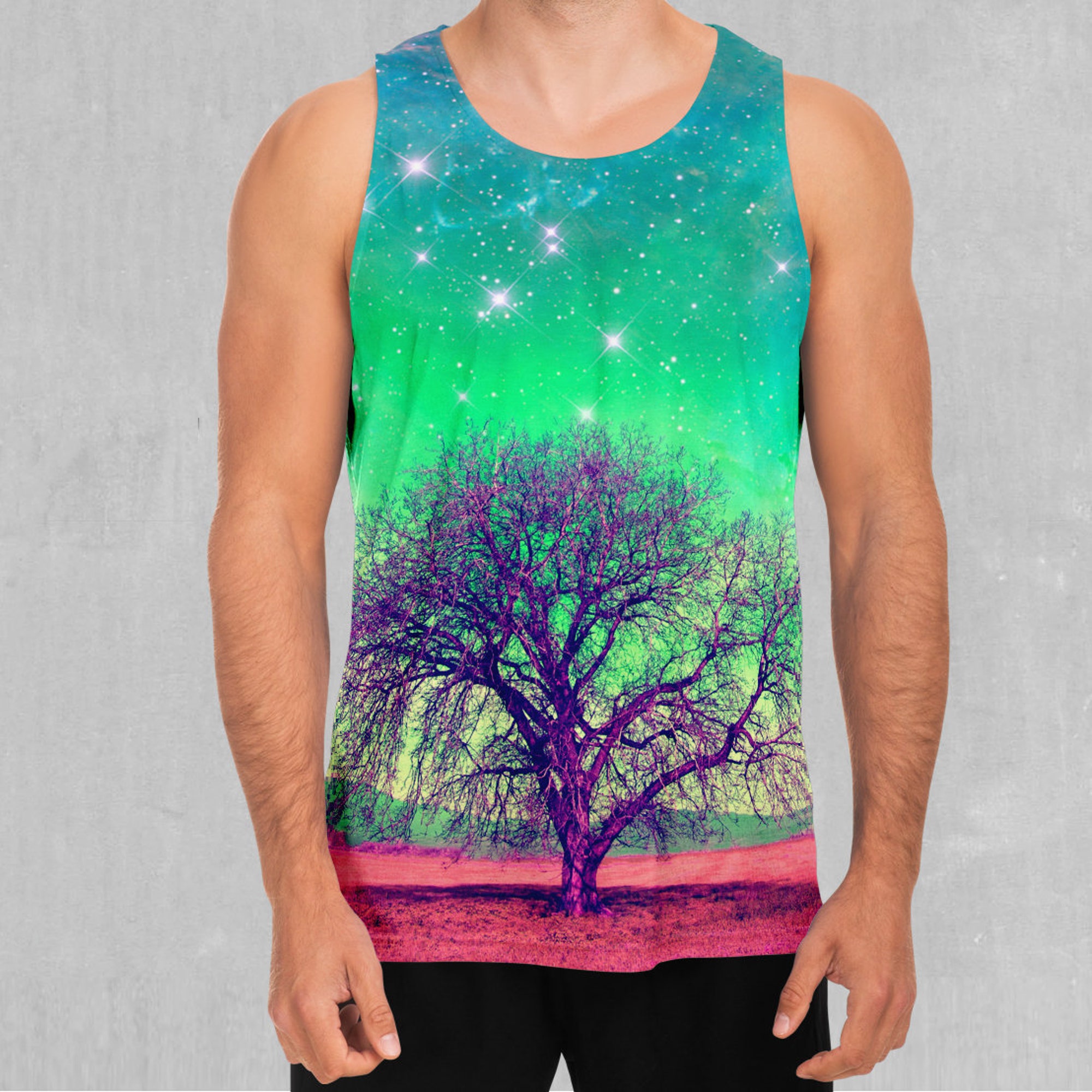 Galactic Essence Galaxy Tree of Life Men's Tank Top Muscle Sleeveless Shirt