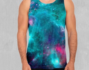 Galaxy Aurora Space Men's Tank Top Muscle Sleeveless Shirt