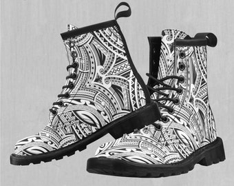 Ancient Tribe Ethnic Tribal Nordic damskie sznurowane buty ze sztucznej skóry