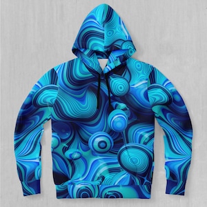 Aqua Pool Psychedelic Abstract EDM Rave Festival All Over Print Hoodie