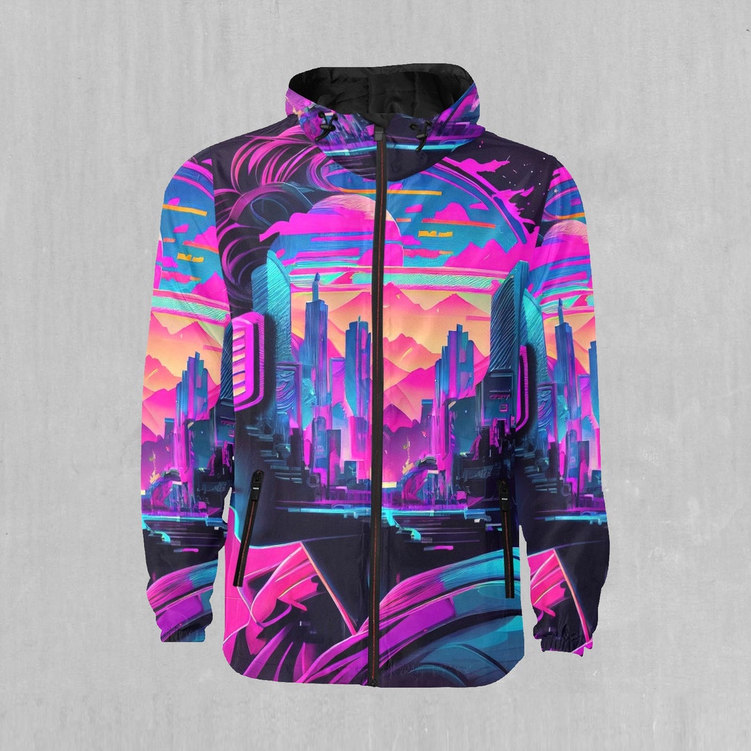 Visionary Snowboarding Windbreaker and Ski Vaporwave Windbreaker
