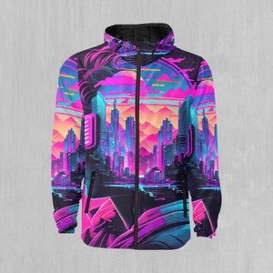 Visionary Snowboarding Windbreaker and Ski Vaporwave Windbreaker Jacket