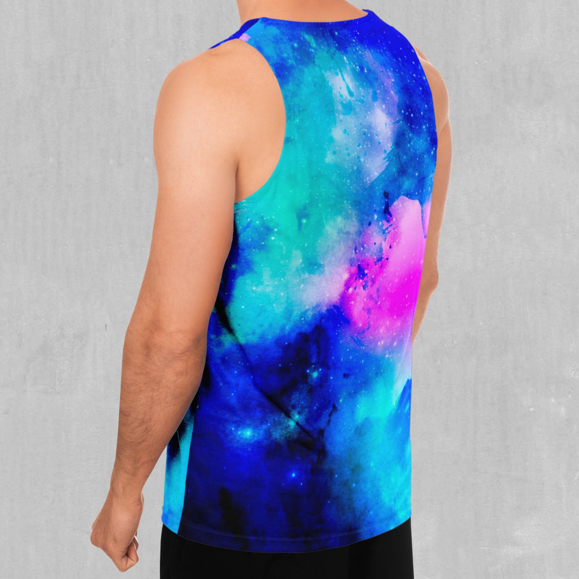 Stellar Skies Galaxy Space Men's Tank Top Muscle Sleeveless Shirt
