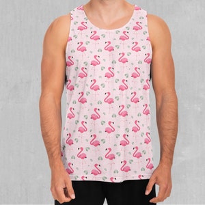 Flamingo Men&#39;s Tank Top Muscle Sleeveless Shirt