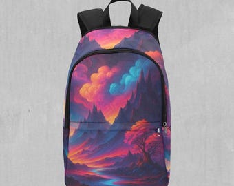 Mochila psicodélica con compartimento para portátil del Festival de Aventuras Psicodélicas de Spectral Heights