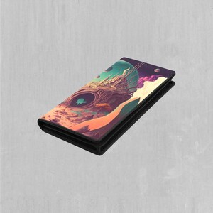 Portefeuille Cosmic Mirage Psychedelic Trippy pour femme avec fermeture à pression en deux volets
