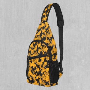 Stinger Yellow Camo Sling Fanny Pack Crossbody Festival Bag