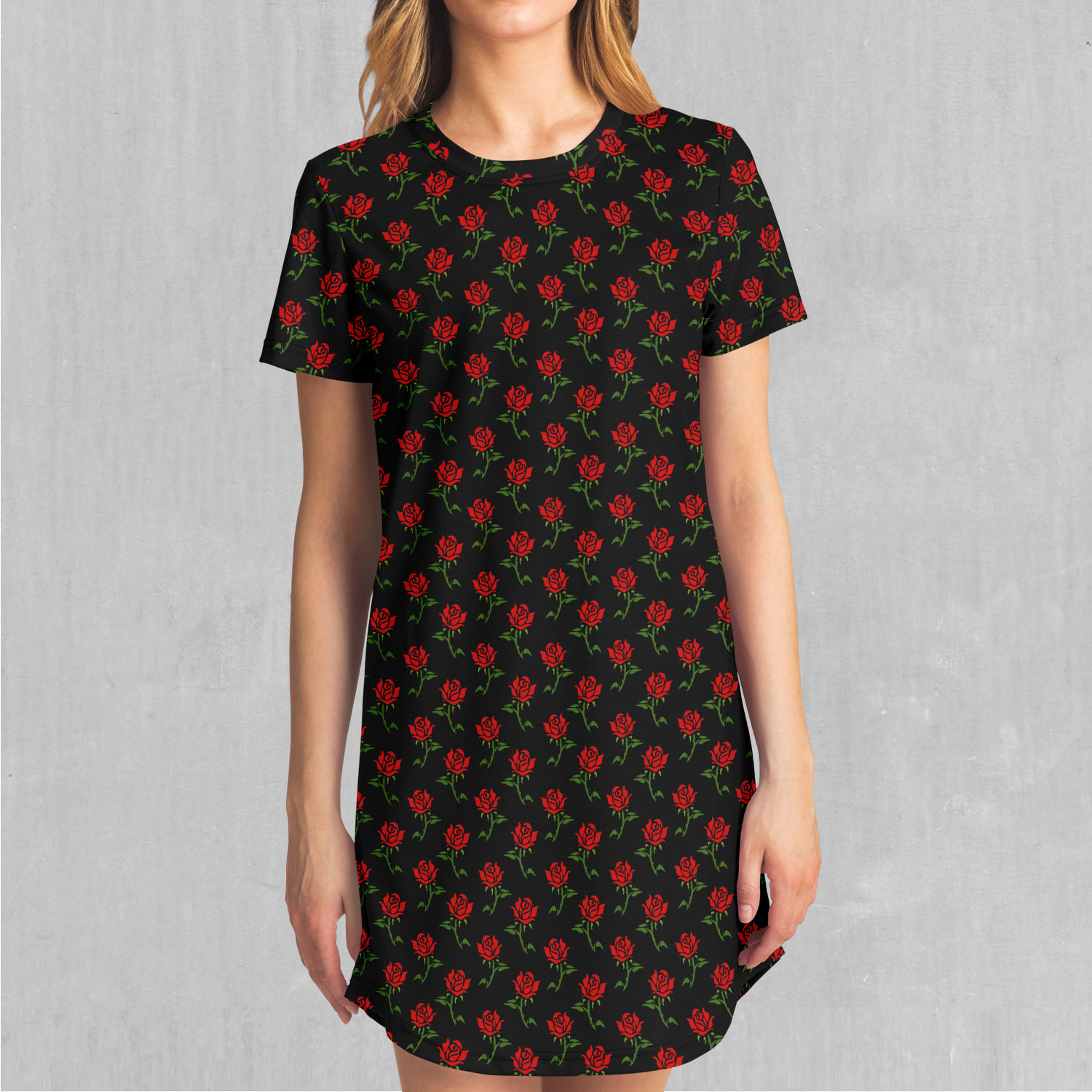 rose print shirt dress Dolce & Gabbana Rose Bouquet-print Poplin Shirt Dress