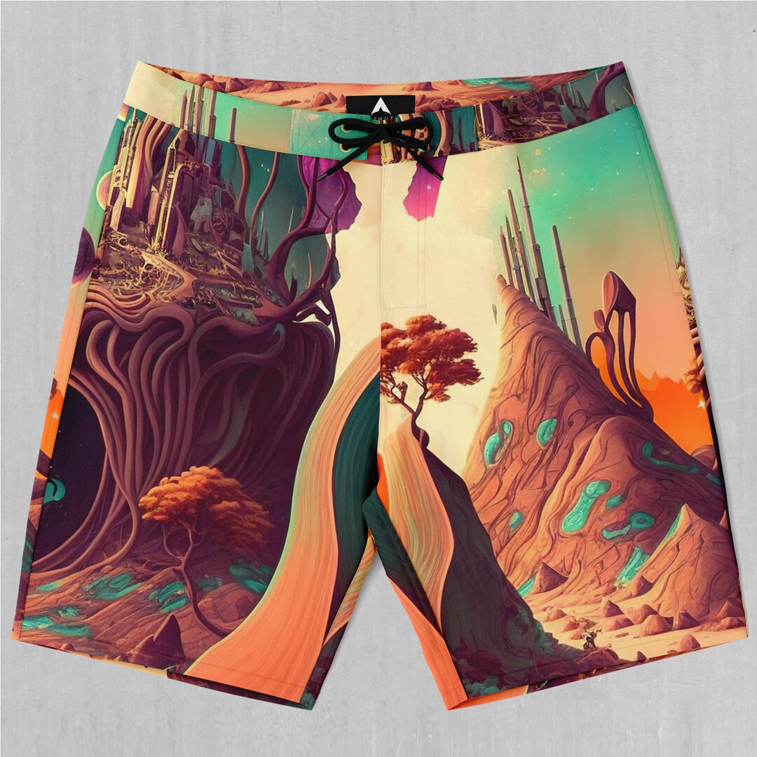 Cosmic Mirage Psychedelic Board Shorts Traje de baño para hombre