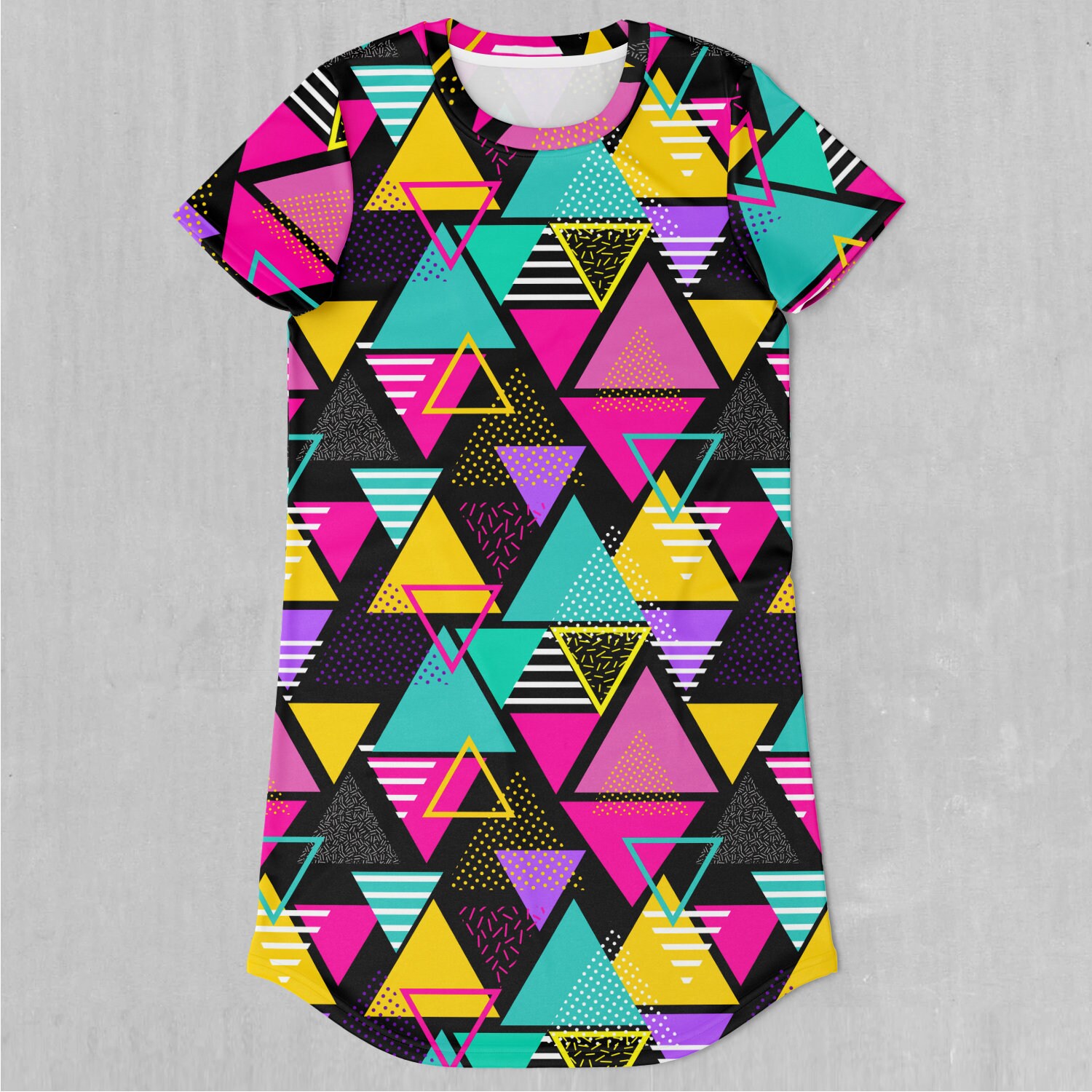 Triad Abstract Streetwear Patterned T-shirt Dress - Etsy