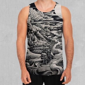 Ätherisches Mondlicht Psychedelic Trippy Herren Tank Top Muskel Ärmelloses Shirt