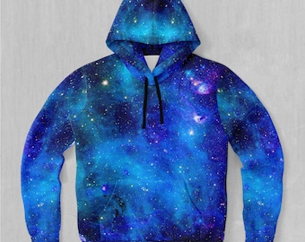 Stardust Galaxy Nebula Outer Space EDM Rave Festival Polyester Hoodie