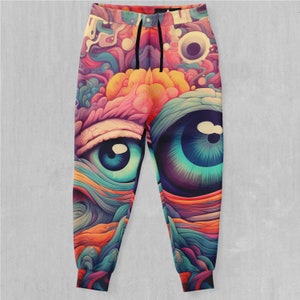 Mind Iris Psychedelic Colorful EDM Rave Festival Joggers