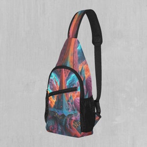 Surreal Summit Psychedelic Sling Fanny Pack Crossbody Festival Bag