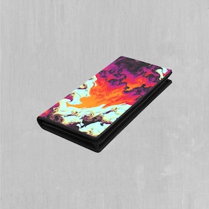 Lava Bath Psychedelic Portefeuille à deux volets avec fermeture à pression pour femme