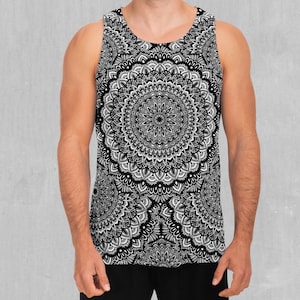 Floral Mandala Men&#39;s Tank Top Muscle Sleeveless Shirt