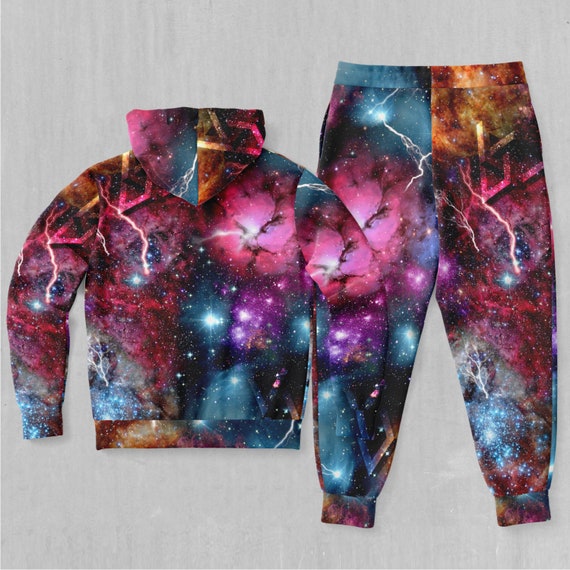 Galaxies Collide Galaxy Outer Space Zip-up Hoodie and