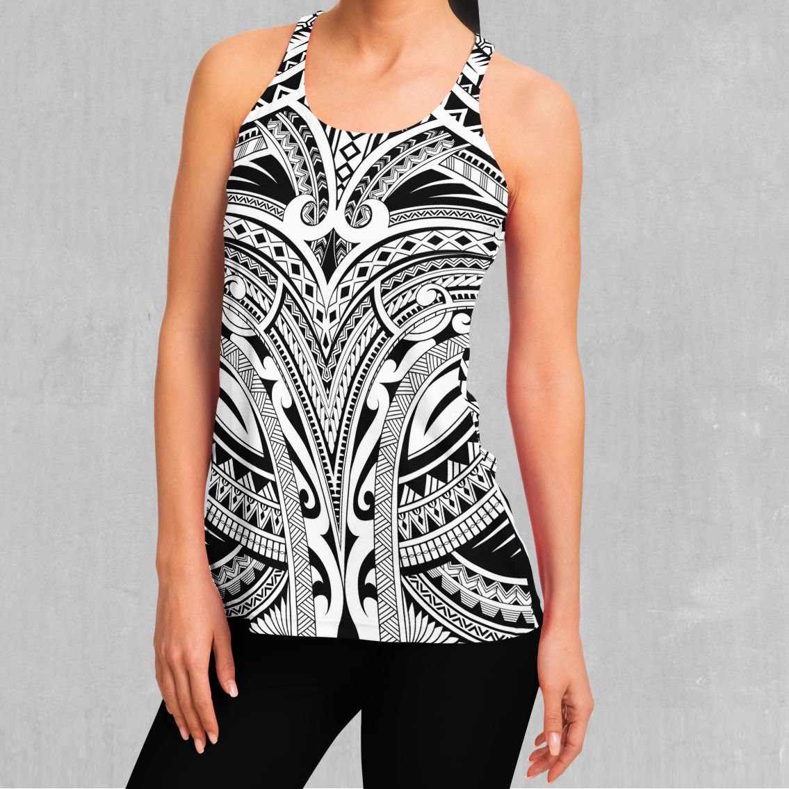 エンシェント トライブ レディース レーサーバック タンクトップ