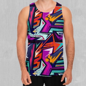 Tectonic Abstract Men&#39;s Tank Top Muscle Sleeveless Shirt